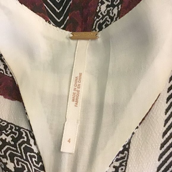 Free People Serves You Right Print Maxi Dress Black Combo NWOT - Picture 11 of 13